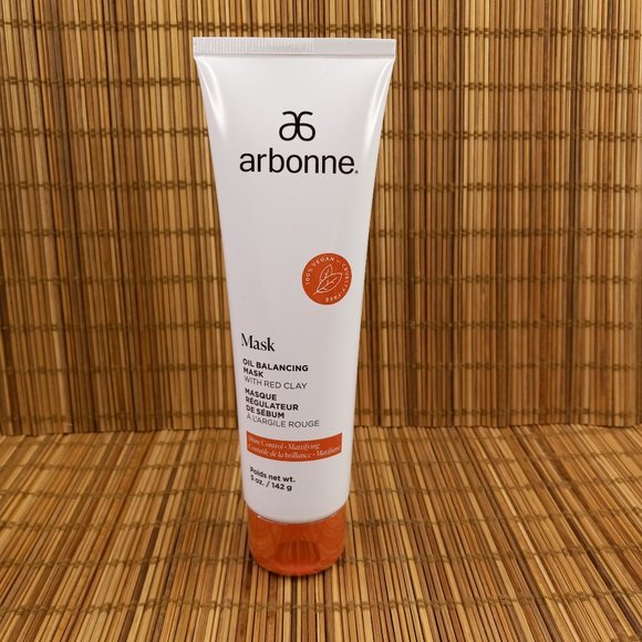 Arbonne Oil Balancing Mask With Red Clay 5 oz New Sealed Tube - Picture 1 of 4
